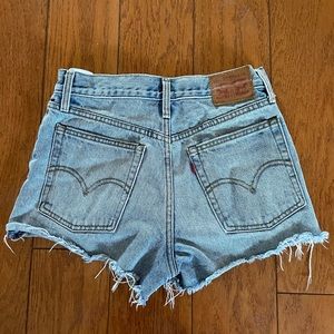 Levi’s Light Wash High Waisted Shorts